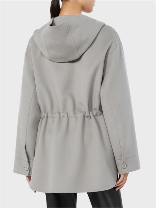 Cappotto corto in pura lana con cappuccio e coulisse in vita S' MAX MARA | 2629086061600056